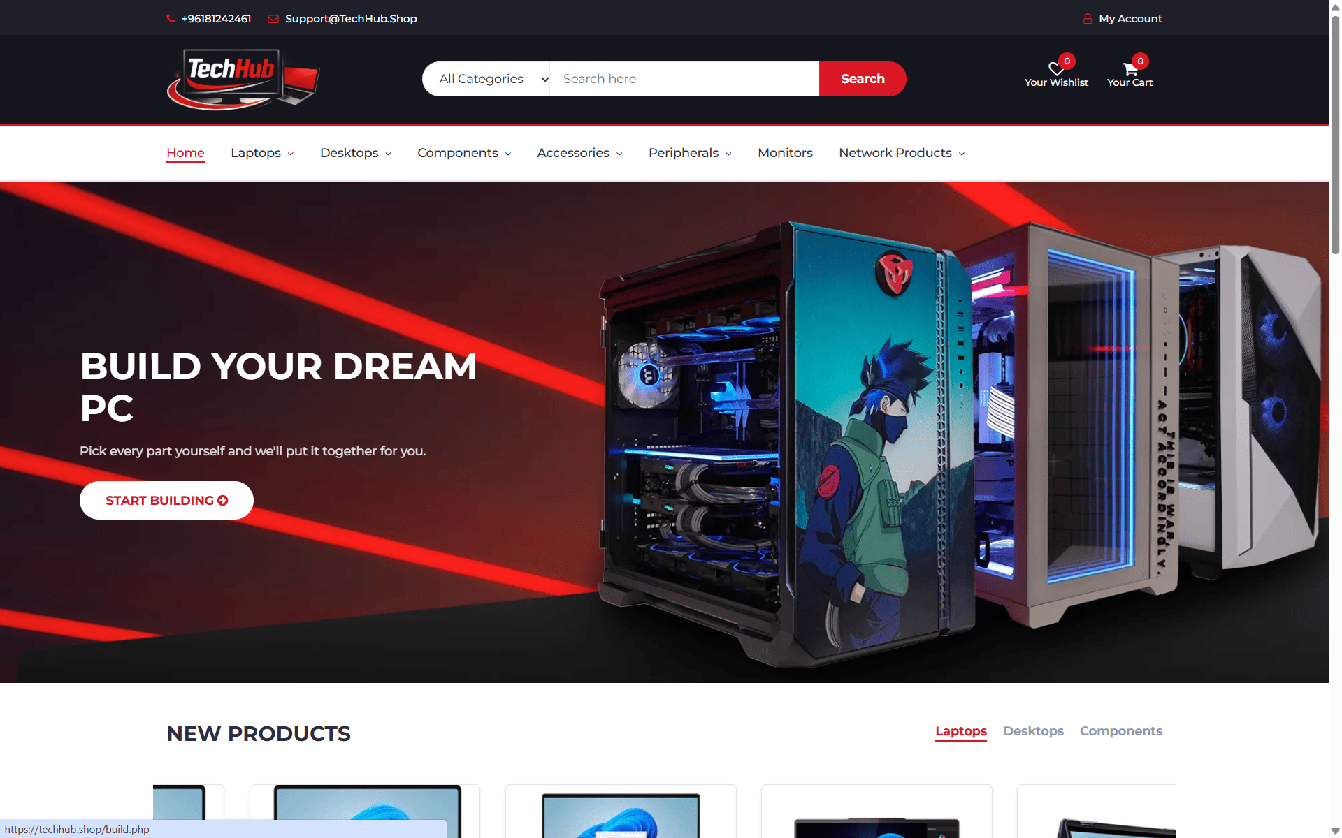 TechHub website screenshot